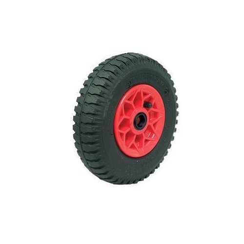 100kg Rated Pneumatic Wheel Tyre - Plastic Centre - 220mm x 54mm - Plain Bore