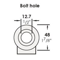 50kg rated light duty castor - tpe wheel - 75mm - bolt hole brake - ball bearing