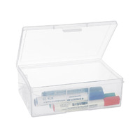 14 x fischer clear plastic storage box - 1 compartment - 195 x 136 x 66mm