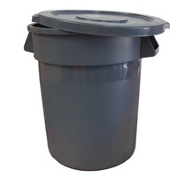 lid to suit 76 litre round plastic bin - grey - lid only