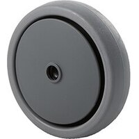 50kg rated light duty castor - tpe wheel - 75mm - bolt hole brake - ball bearing