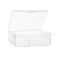 14 x fischer clear plastic storage box - 1 compartment - 195 x 136 x 66mm