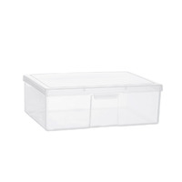 14 x fischer clear plastic storage box - 1 compartment - 195 x 136 x 66mm