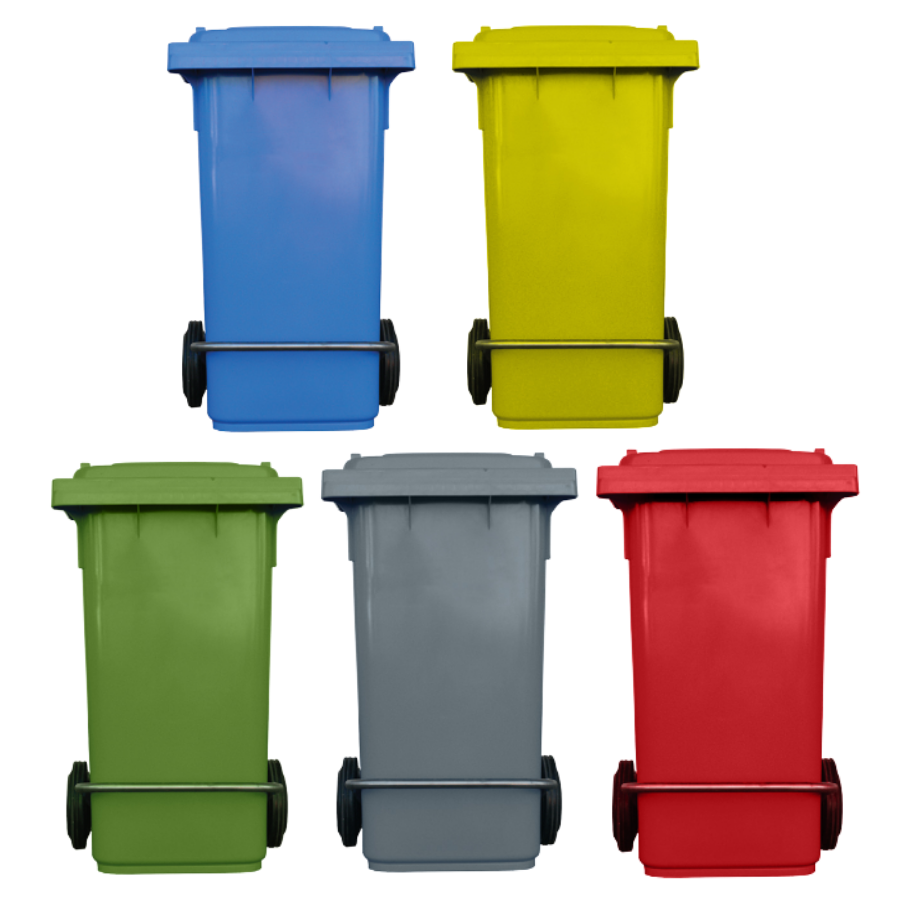120L Industrial Wheelie Waste Bin With Lid Lifter Reflex Equip