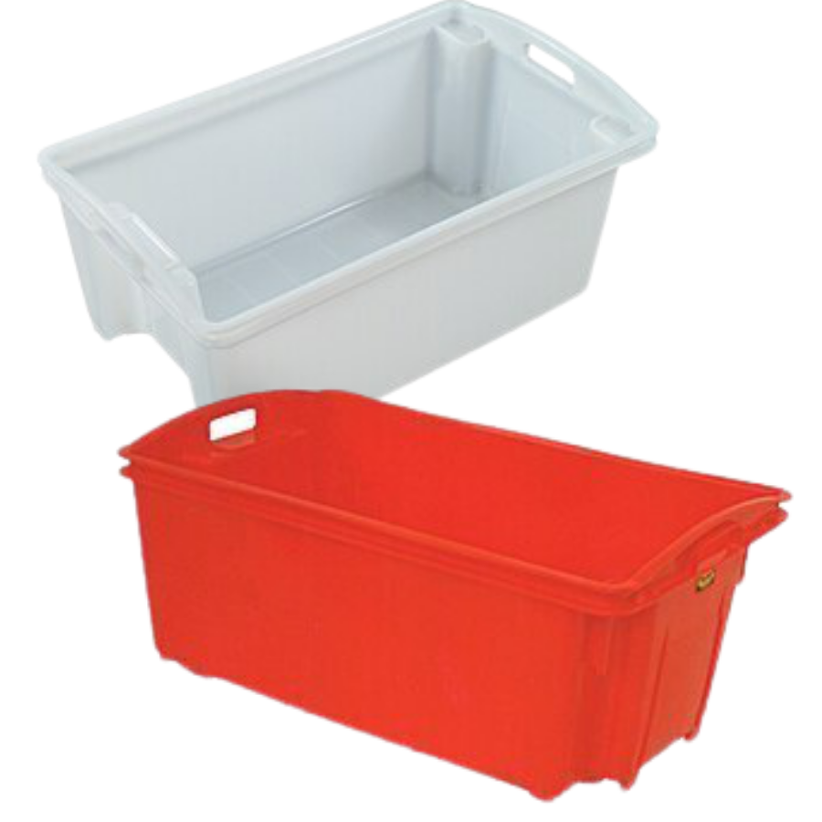 54L Plastic Stack & Nest Container - 711 x 438 x 316mm