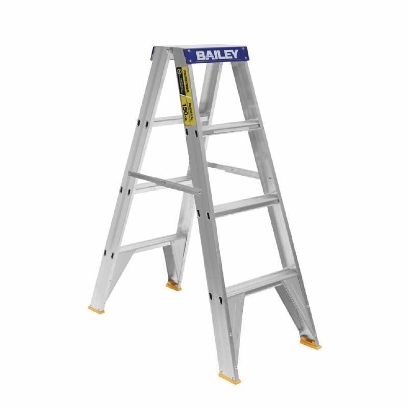 Bailey 4 Steps 150kg Rated Double Sided Aluminium Step Ladder - 1.2m