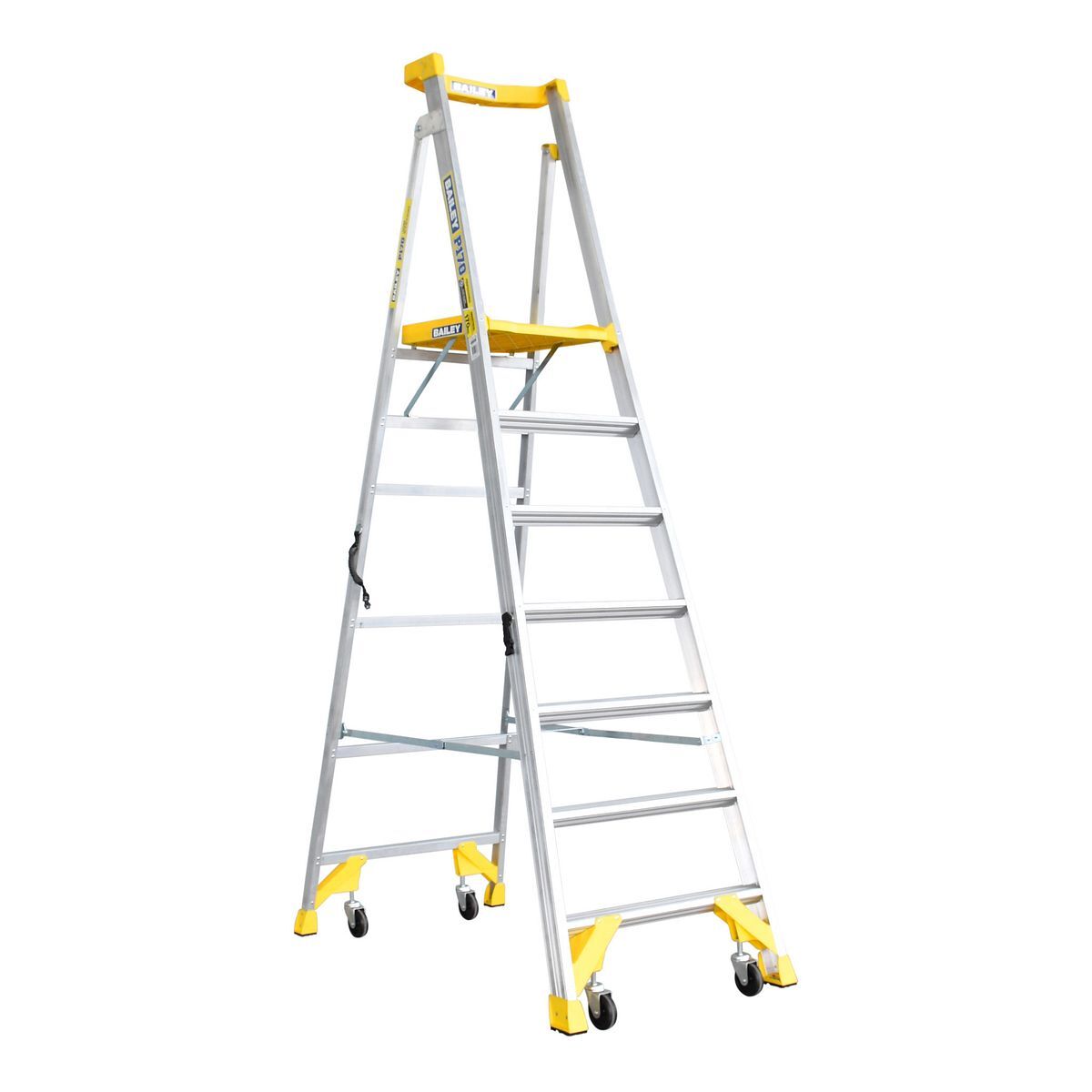 Bailey 7 Steps P170 Aluminium Platform Step Ladder Job Station - 170kg Rated - 2.03m