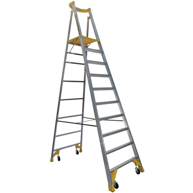 Bailey 10 Steps P170 Aluminium Platform Step Ladder Job Station - 170kg Rated - 2.9m