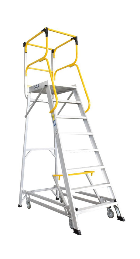 Bailey 8 Steps 200kg Rated Ladderweld Order Picking Aluminium Ladder - 2.2m