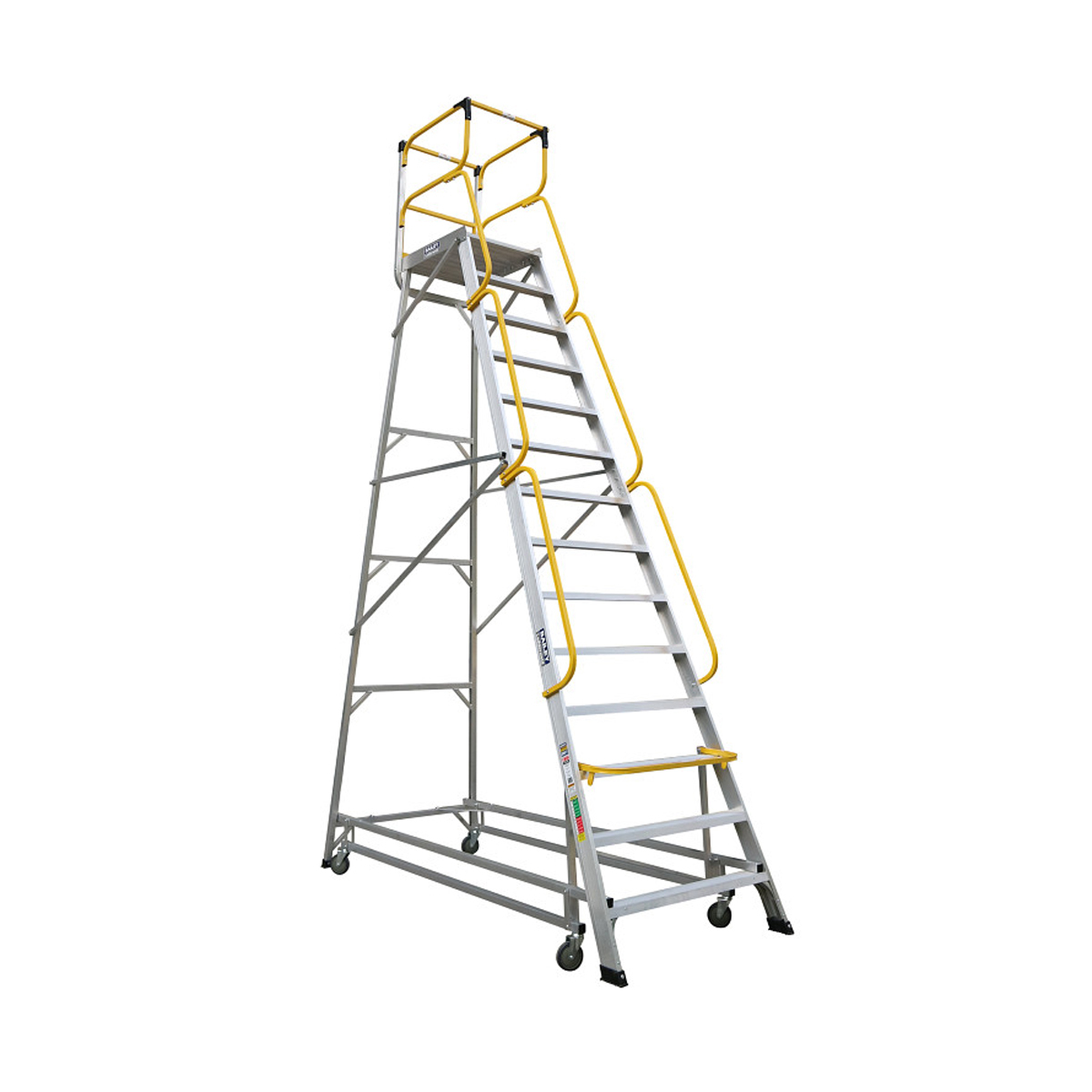 Bailey 14 Steps 200kg Rated Ladderweld Order Picking Aluminium Ladder - 3.8m