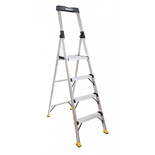 Bailey 120kg Rated Aluminium Single Sided Step Ladder- 4 Step - 1.1m