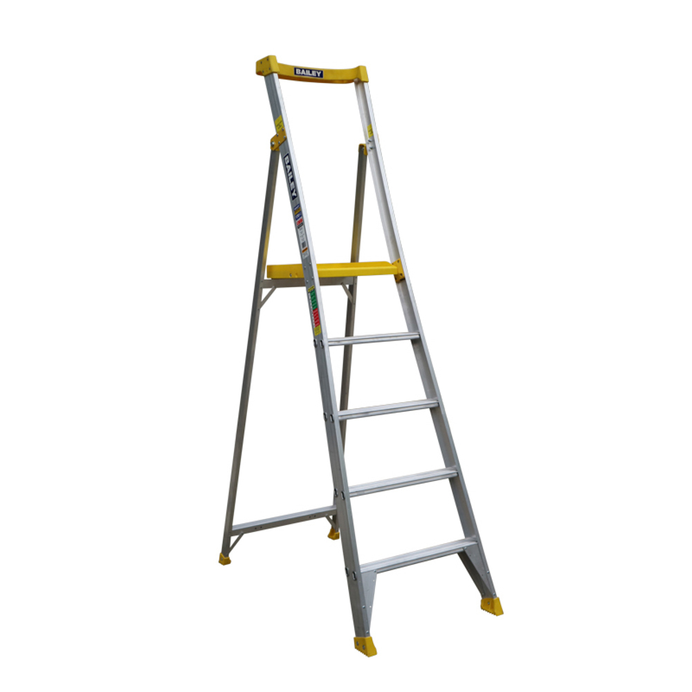 Bailey 170kg Rated Punchlock PFS Professional Aluminium 5 Step Platform Ladder - 1.41m