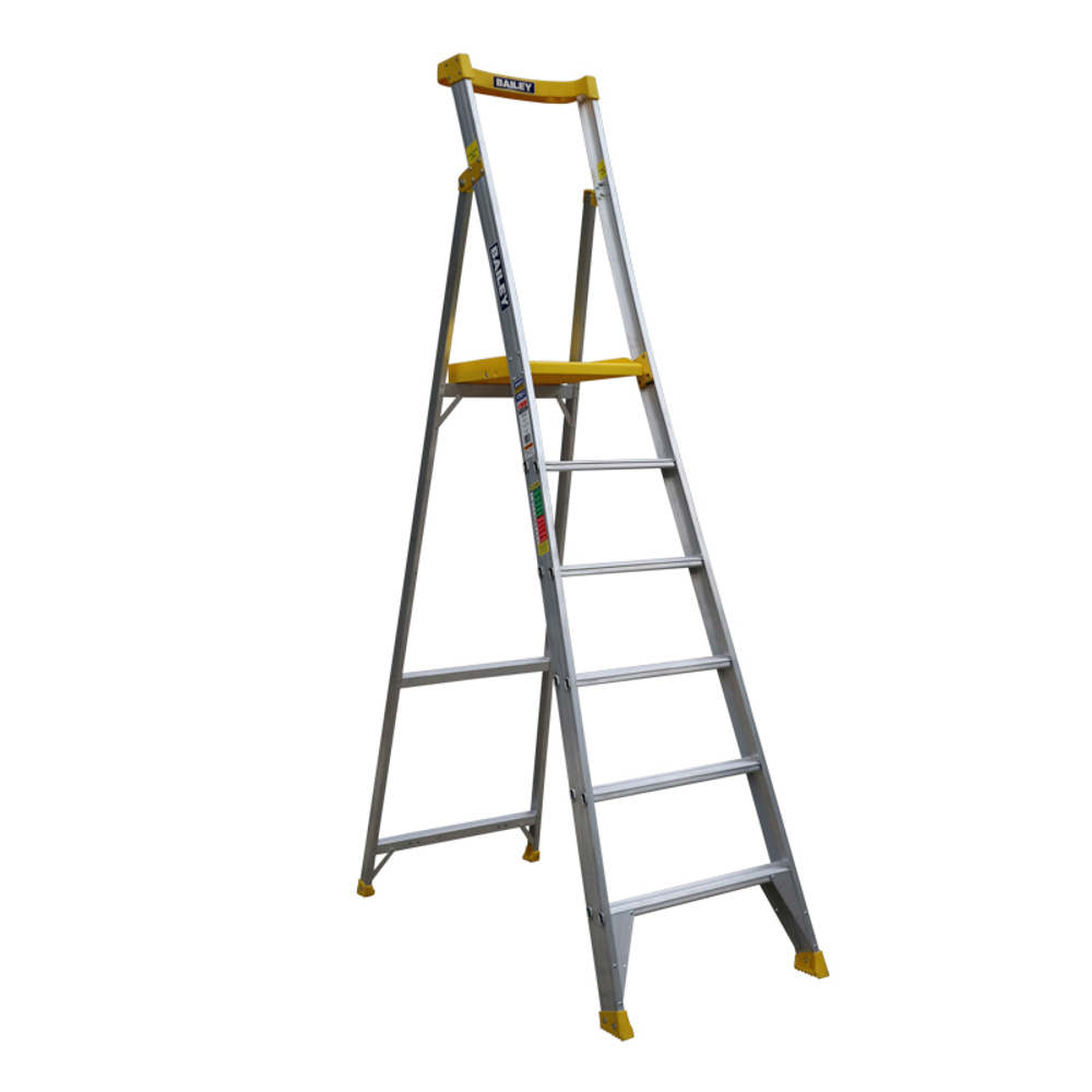 Bailey 170kg Rated Punchlock PFS Professional Aluminium 6 Step Platform Ladder - 1.70m