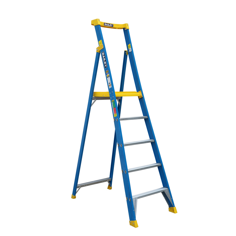 Bailey 5 Step 170kg Rated Fibreglass Platform Step Ladder