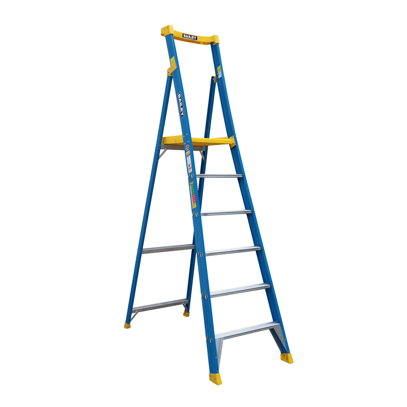 Bailey 6 Step 170kg Rated Fibreglass Platform Step Ladder