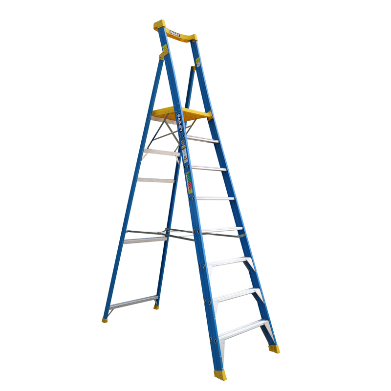 Bailey 8 Step 170kg Rated Fibreglass Platform Step Ladder