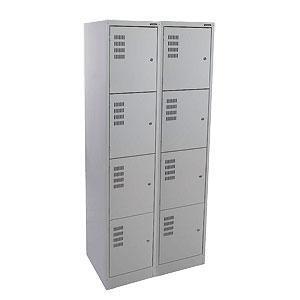 Locker - Steel - Brownbuilt (300) - 600 x 450 x 1800mm - 4 Tier - Bank of 2