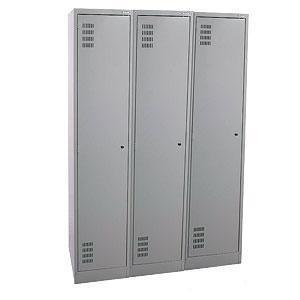Locker - Steel - Brownbuilt (300) - 900 x 450 x 1800mm - 1 Tier - Bank of 3