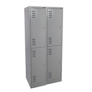 Locker - Steel - Brownbuilt (300) - 600 x 450 x 1800mm - 2 Tier - Bank of 2