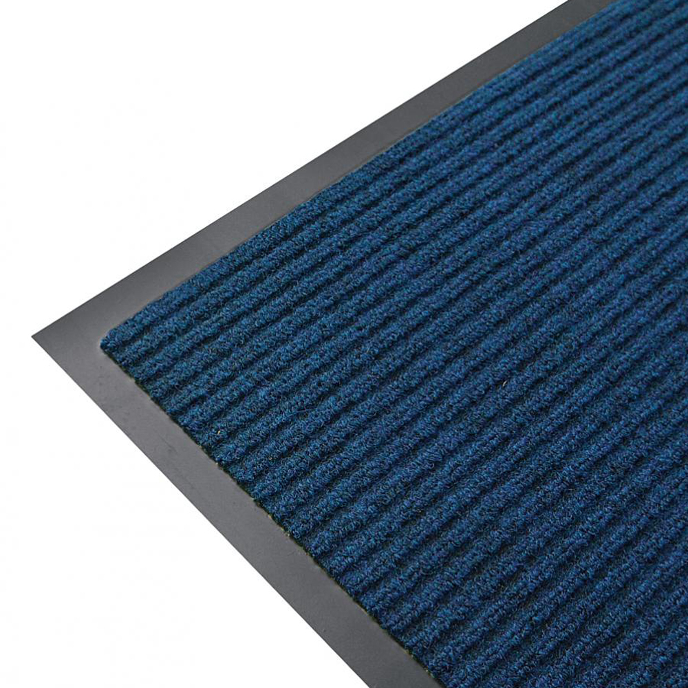 Anti Slip Ribbed Entrance Floor Mat - PVC - 600 x 900mm - Blue