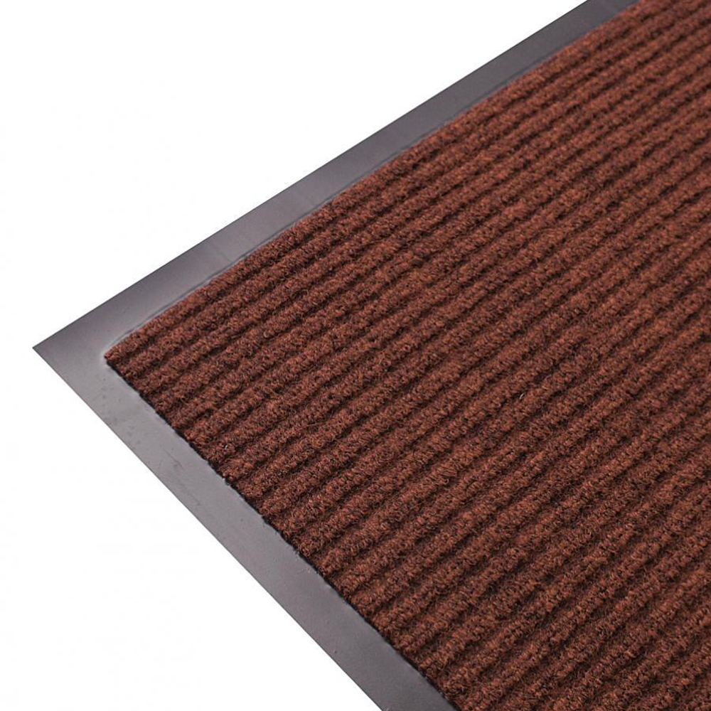 Anti Slip Ribbed Entrance Floor Mat - PVC - 900 x 1500mm - Brown