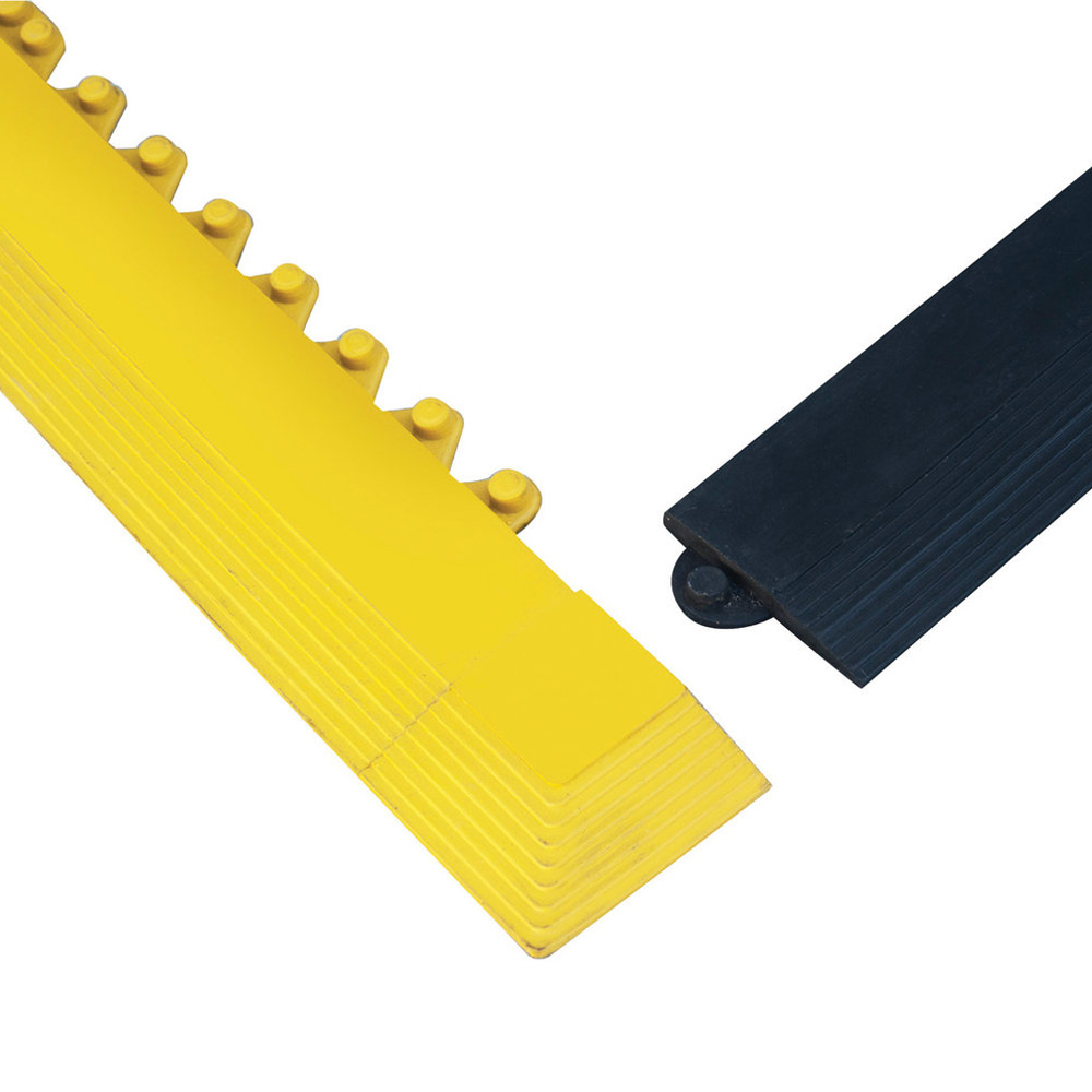 Anti Fatigue Anti Slip Modular Comfort Link Edge/Corner - 900 x 75mm - Female - Yellow