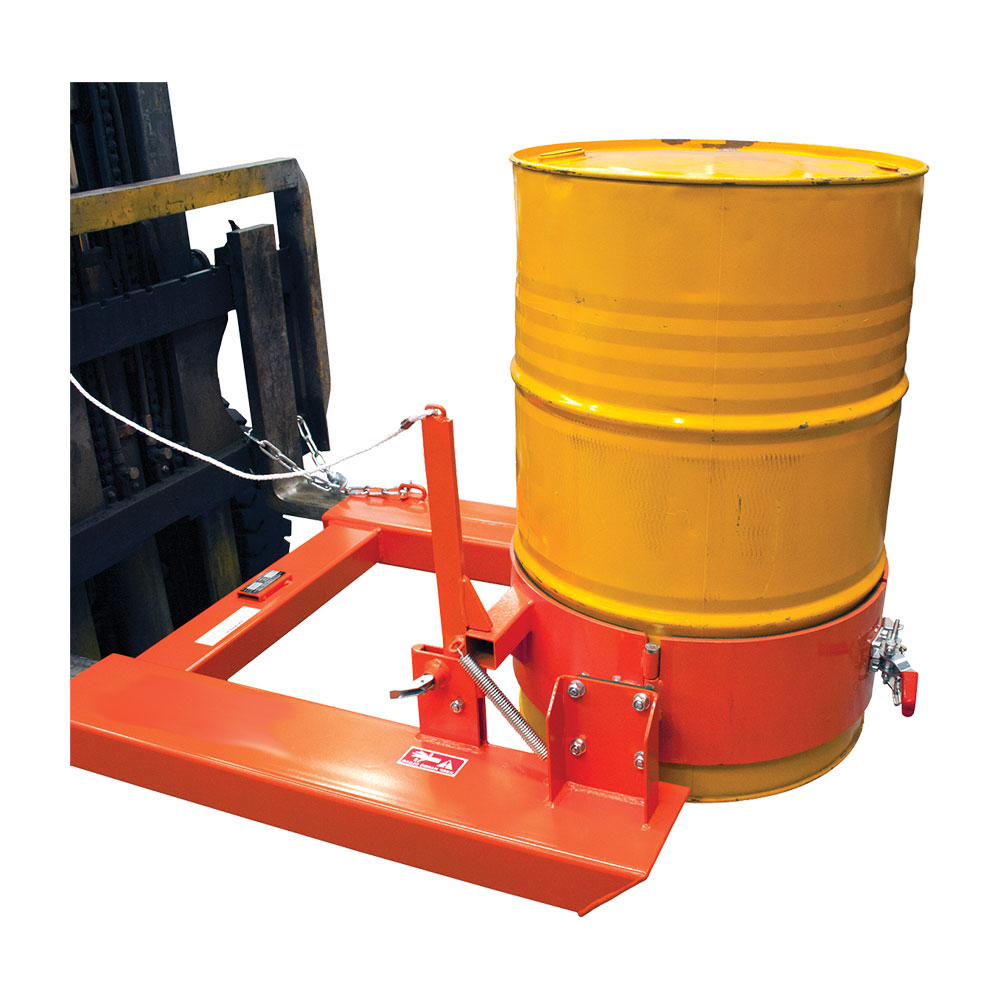 500kg Rated Drum Rotator Industrial Forklift Attachment