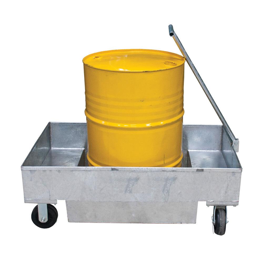 1000kg Rated Drum Trolley Spill Containment With Handle for 205L Drum