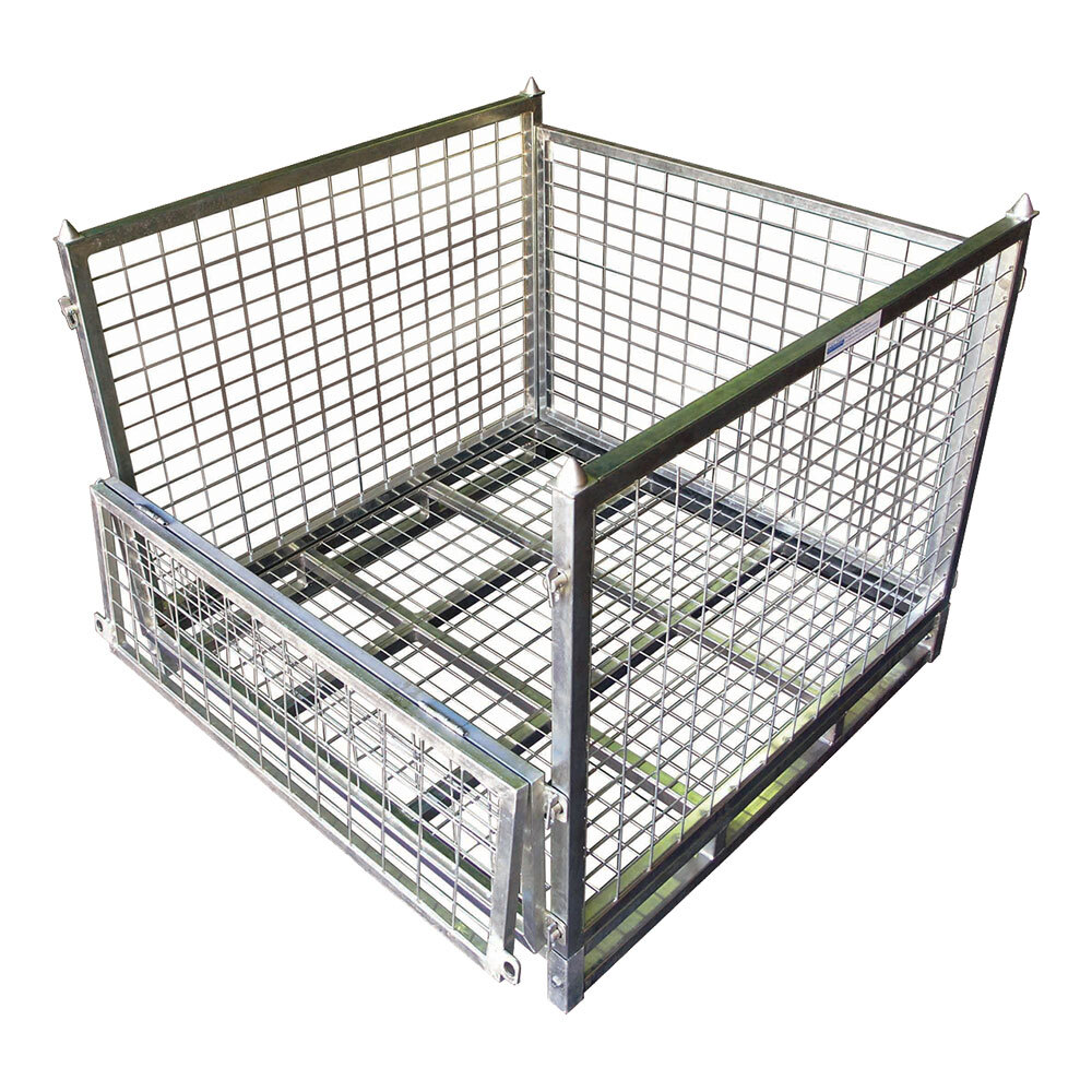 1000kg Rated Forklift Goods Stillage Cage for Warehouse Storage - 1205 x 1160mm