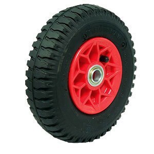 100kg Rated Pneumatic Wheel Tyre - Plastic Centre - 220mm x 54mm - Deep Groove Ball Bearing