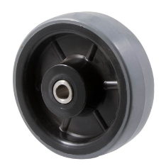 300kg Rated Polyurethane On Nylon Wheel - 125 x 40mm - Stainless Steel Bush