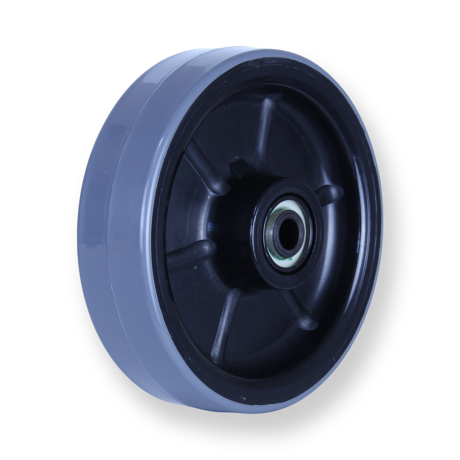 450kg Rated Polyurethane On Nylon Wheel - 150 x 40mm - Roller Bearing