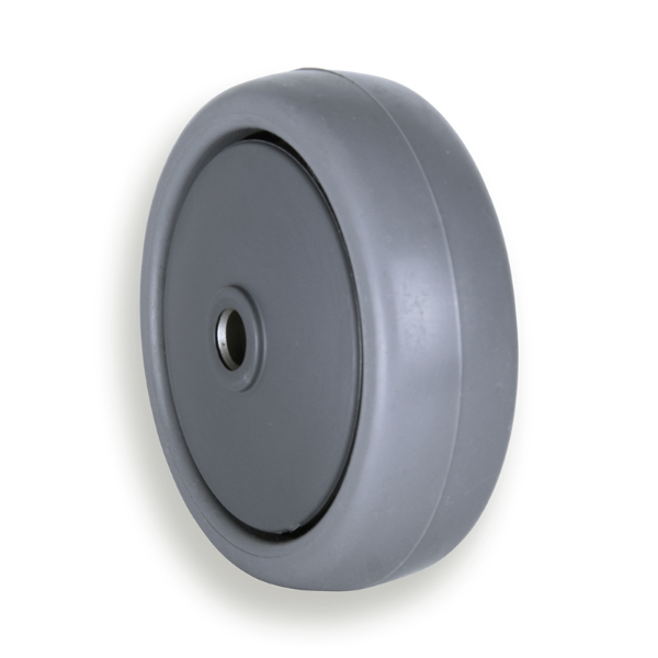 50kg Rated TPE Thermo Plastic Elastomer Wheel - 65 x 23mm - Plain Bearing