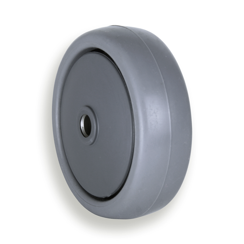 50kg Rated TPE Thermo Plastic Elastomer Wheel - 75 x 23mm - Plain Bearing