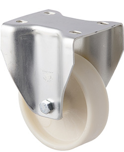 70kg Rated Low Temp Castor - Nylon Wheel - 75mm - Plate Fixed - NA