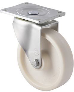 200kg Rated High Low Temp Castor - Nylon Wheel - 150mm - Plate Swivel - 150°C to 210°C - ISO