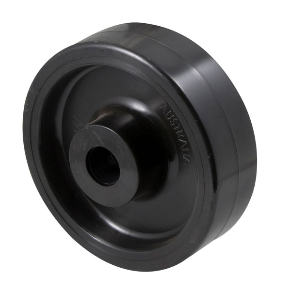 400kg Rated Industrial Nylon Wheel - 125 x 40mm - Plain Bearing