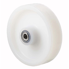 450kg Rated Industrial Nylon Wheel - 150 x 40mm - Stainless Steel Roller Bearing - White