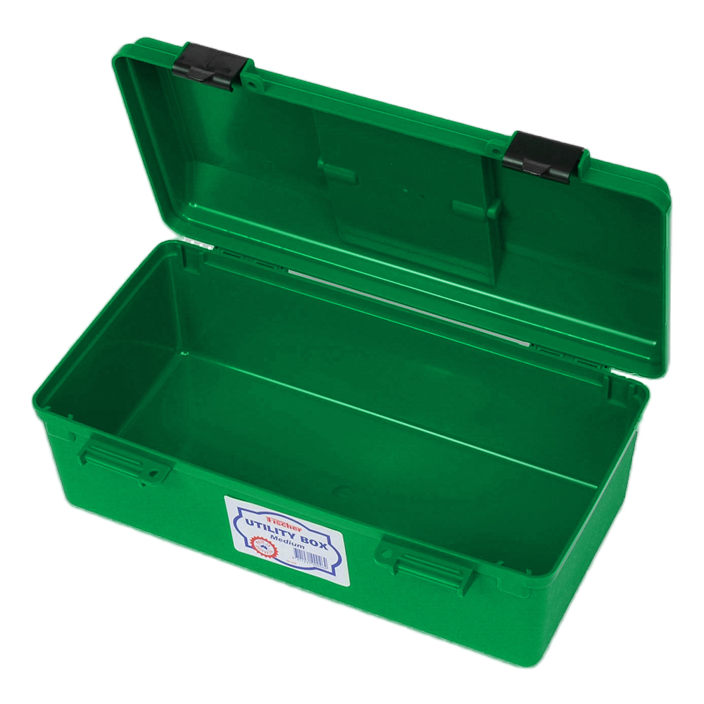Fischer Small Plastic Utility Tool Box - 400 x 230 x 145 mm - Green