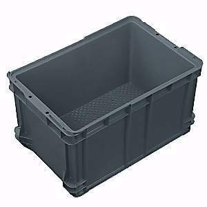 50L Nally Plastic Container Stacking Crate - 580 x 385 x 320mm - Mesh Base