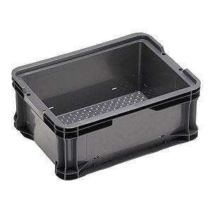 12.5L Plastic Stacking Container - 385 x 290 x 165mm - Mesh Base