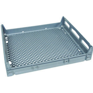 48L Plastic Crate Bread Stacking - 694 x 606 x 150mm - Grey