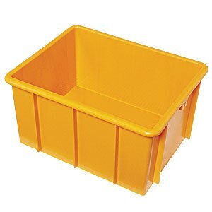 16L Plastic Stacking Dip Bin - Solid Base - 376 x 298 x 190mm - Yellow