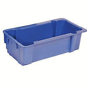 20L Plastic Stack & Nest Bin Container General Purpose - 570 x 305 x 175mm - Blue