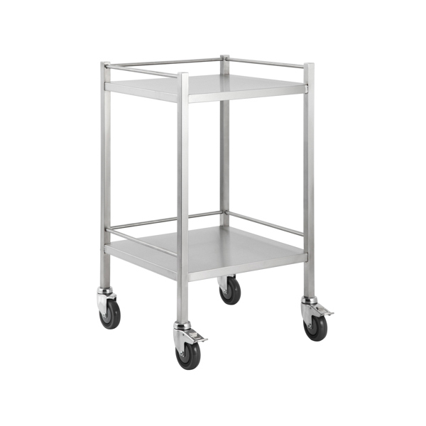 Stainless Trolley with Rails  No Drawer - 500 x 500 x 900(H)mm