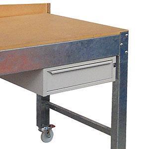 Workshop Work Bench Lockable Steel Drawer - 500 X 450 X 100mm N.B DOES NOT INCLUDE BENCH