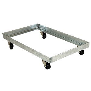 Steel Angle Framed Mobile Dolly for Series 2000 Plastic Bins - Galvanised - 547 x 348 x 106mm 