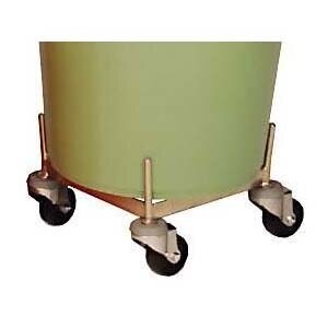 Steel Mobile Dolly Suits 67L Round Bin - Galvanised 