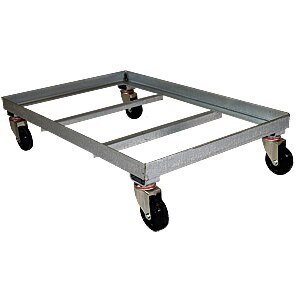 Steel Angle Framed Mobile Dolly For REM600 Plastic Bin - Galvanised - 1220 x 715 x 266mm