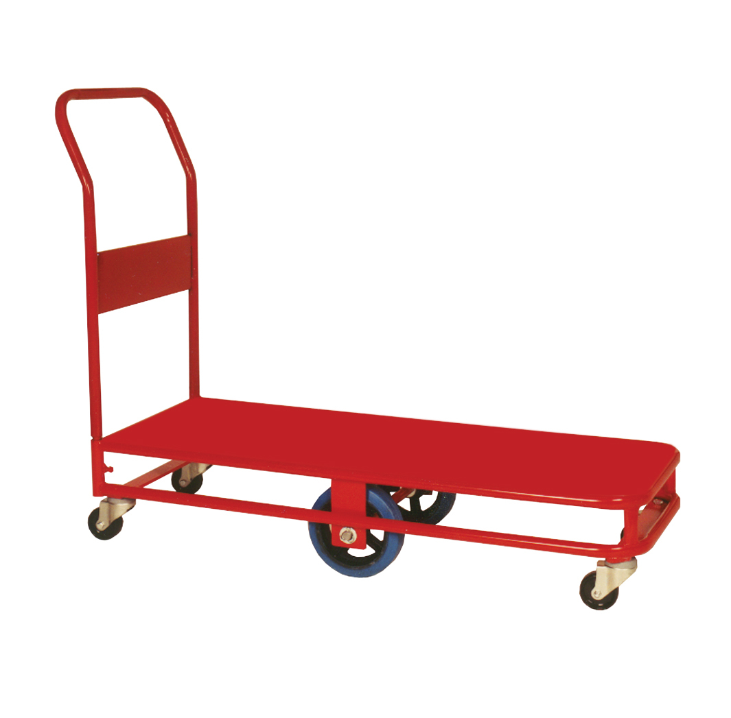 450kg Rated Heavy Duty Steel Platform Trolley - 1 Handle 6 Wheel - 900 x 450mm - Steel Deck 